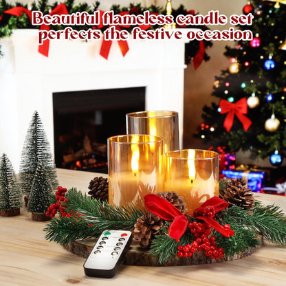 Retisee Valentine's Table Centerpiece Wreath - Romantic Battery Operated Candle Decor | Remote Control, Berry Bow