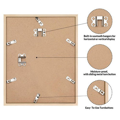 LaVie Home 16x20 Picture Frame for Wall Display, 16x20 Oak Picture Frame with HD Plexiglas, 16 x 20 Poster Frame 1 Pack, Display Frame for Vertical or Horizontal, Classic Collection