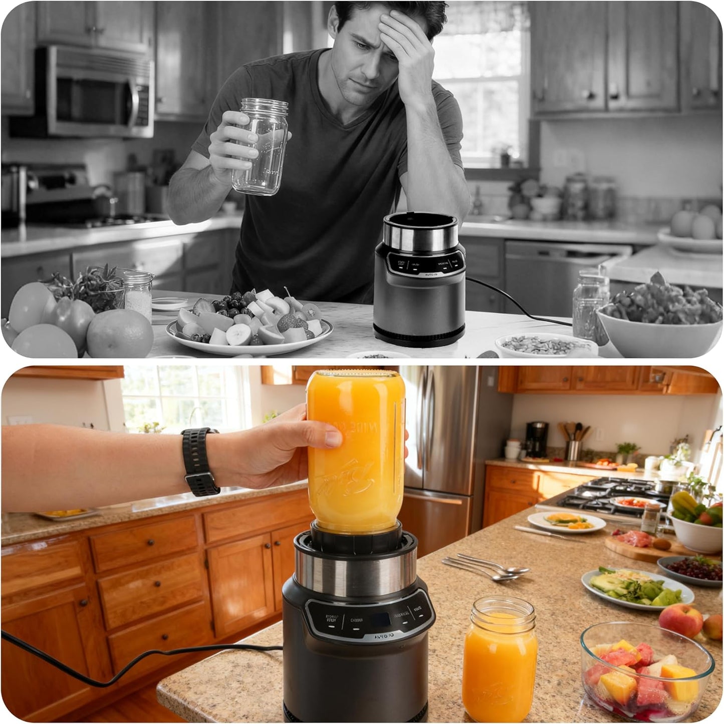Ninja Nutri Pro BN401 Blender Adapter | Blend Directly in Glass Jar - Dishwasher Safe Attachment