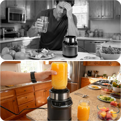 Ninja Nutri Pro BN401 Blender Adapter | Blend Directly in Glass Jar - Dishwasher Safe Attachment
