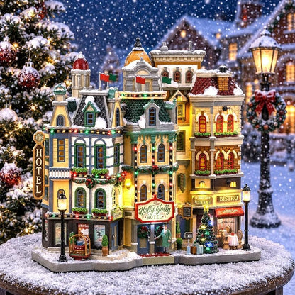 Lemax The Holly Jolly Hotel Battery Operated 4.5V - Caddington Village