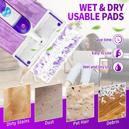 25 Count Disposable Pads for Swiffer Power Mop,Replacement for Swiffer Mopping Pads Refills Compatible with Swiffer Power Mop Pads,Multi-Surface Safe on All Finished Floors Cleaning