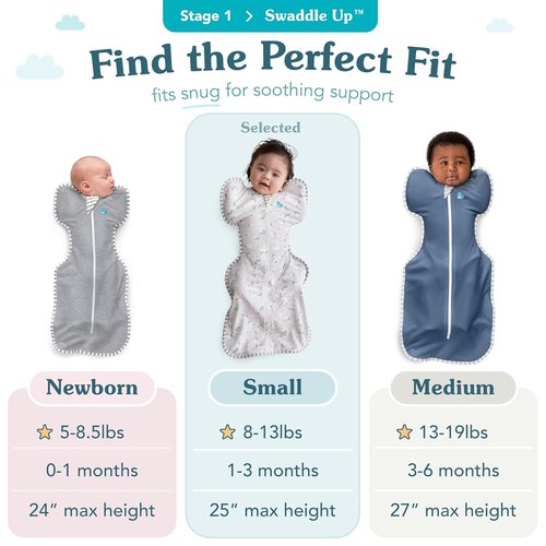 Love To Dream Swaddle UP - Baby Sleep Sack 10.0 TOG | Self-Soothing Swaddle for Newborns, Small 8-13lbs, Moon Olive