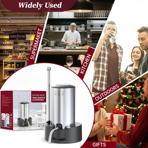 Electric Wine Aerator, Automatic Wine Dispenser with Decanter, Wine Aerator Pourer Spout - Gift for Wine Lovers