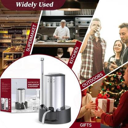 Electric Wine Aerator, Automatic Wine Dispenser with Decanter, Wine Aerator Pourer Spout - Gift for Wine Lovers