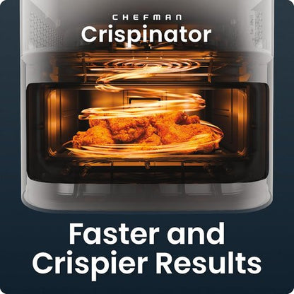 Chefman Crispinator Air Fryer - 6-in-1 with 8 Qt Capacity & TurboFry Pro Technology for Fast, Even Cooking