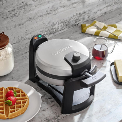Cuisinart Belgian Waffle Maker - 1" Thick Round Waffles | Easy Flip Design, WAF-F30NAS