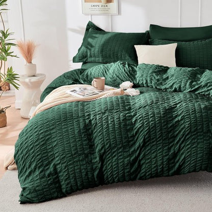 HYMOKEGE Emerald Green California King Comforter Set - 7-Piece All-Season Luxury Bedding Ensemble