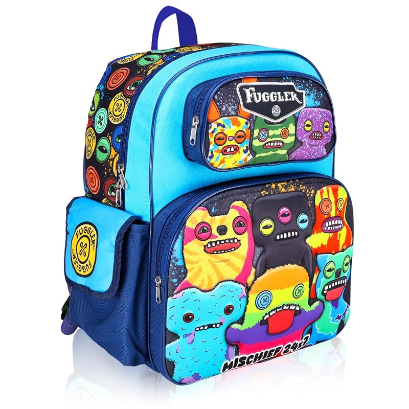Fuggler Kids Backpack Bundle – 16-Inch School Bag with Water Bottle & Stickers