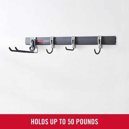Rubbermaid FastTrack Utility Hooks - Heavy-Duty 5-Piece Tool Organizer Kit for Garage & Shed