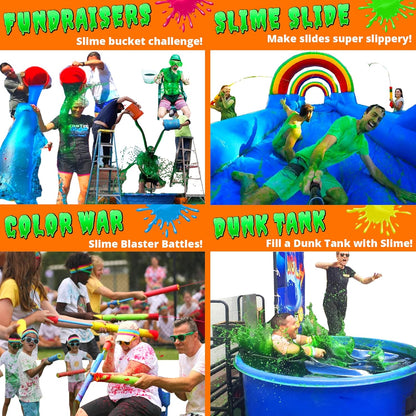 Party Goat Instant Green Slime Powder - Bulk Kit for 25 Gallons | Mix with Water for Fun Kids' Activities