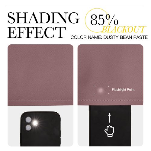 NICETOWN Room Darkening Curtains Drapes for Daughter's Bedroom, Window Treatment Thermal Insulated Grommet for Living Room (Dusty Bean Paste, 2 Panels, 42 by 63)
