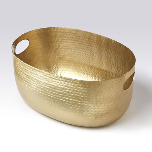 American Metalcraft Aluminum Beverage Tub - Large Party Serving Solution with Handles for Drinks, 320oz, Gold