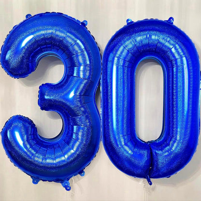 Number 17 Balloon by Mylar - 40 Inch Navy Blue Birthday Decoration for Graduation & Anniversary