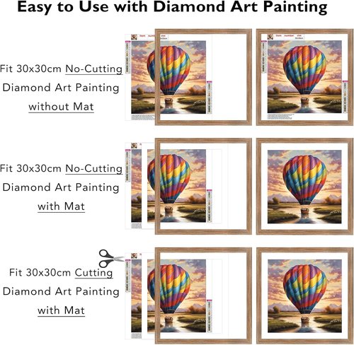 JCJMY Rustic Brown 12x12 Picture Frame - Includes 10x10 Mat for Diamond Art & Photos