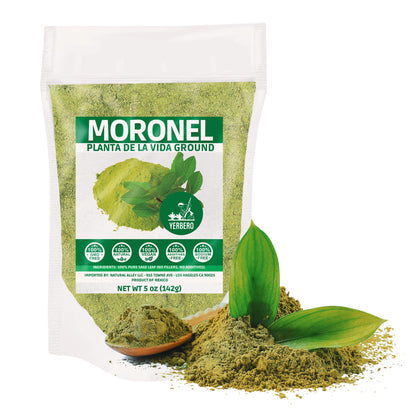 Yerbero - Premium Moronel Planta De La Vida Ground 5 oz (142g) | Moronel En Polvo (Pura Hoja) | Ready To Mix - 100% Pure Leaf, No Fillers, No Additives, Non GMO's , Dried Leaves Powder. Spice / Seasoning | From Ensenada Mexico.