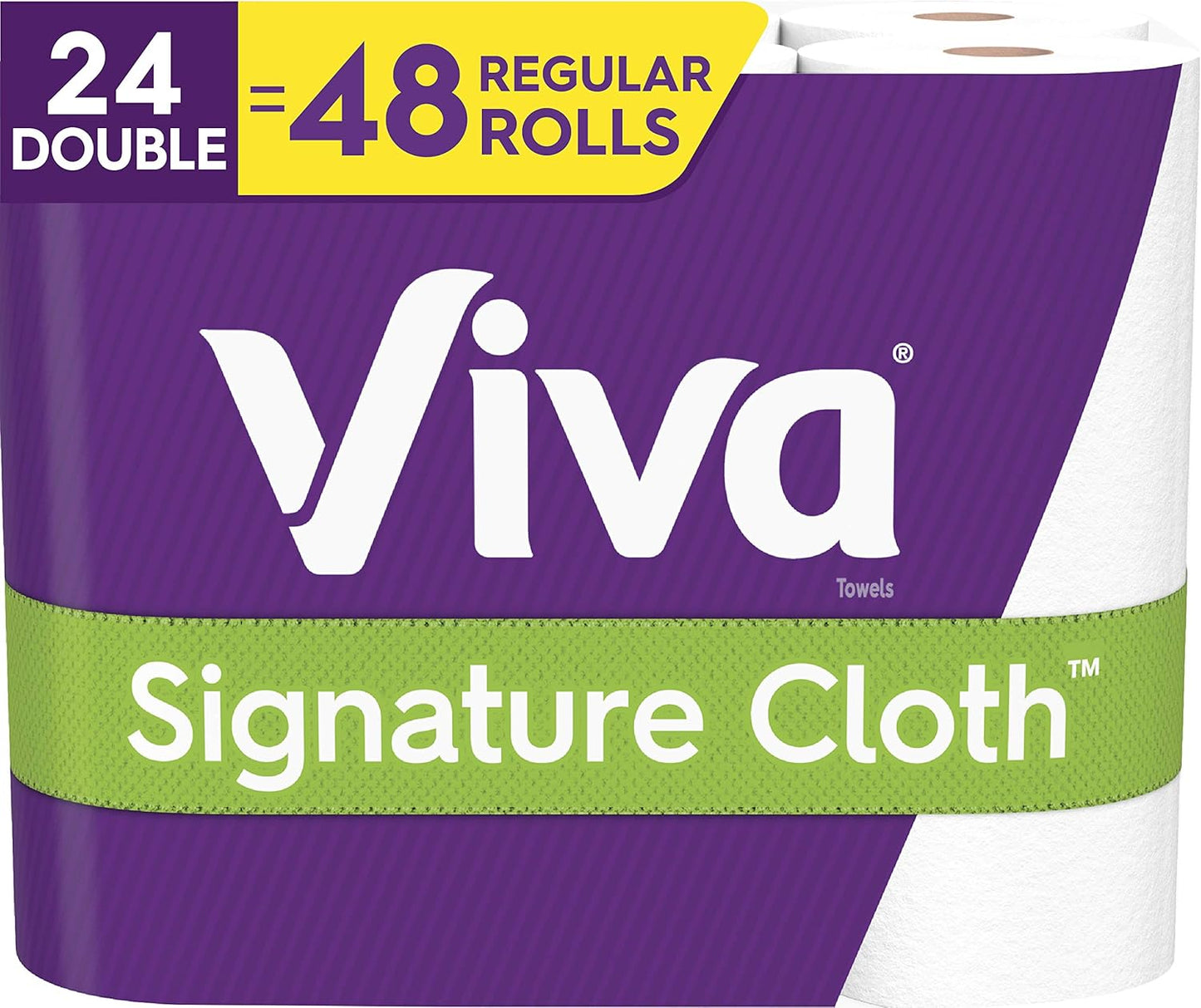Viva Signature Paper Towels - Soft & Strong Choose-A-Sheet | 24 Double Rolls in White