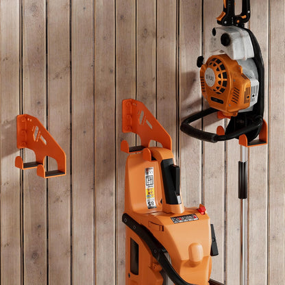 XZHXFX Chainsaw Hanger Wall Mount - Heavy-Duty Garage Organizer with Protective Pad | 2 Pack (Orange)