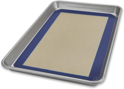 USA Pan Bakeware Nonstick Quarter Sheet Pan Set with Silicone Mat | Durable & Easy to Clean