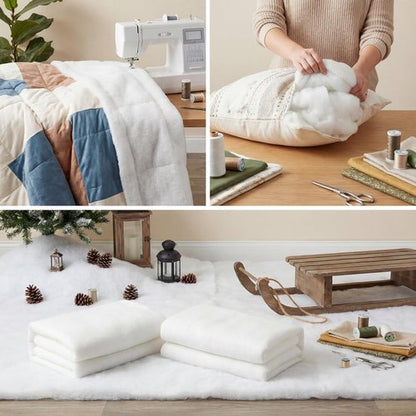 HunnmingRe Quilt Batting - Thick Fluffy Cotton for Sewing & Craft Projects | 58 Inch x 3 Ft