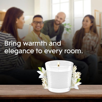Glade 1-Wick Scented Candle Jar, Clean Linen, Air Freshener Infused with Essential Oils, 4.08 Oz