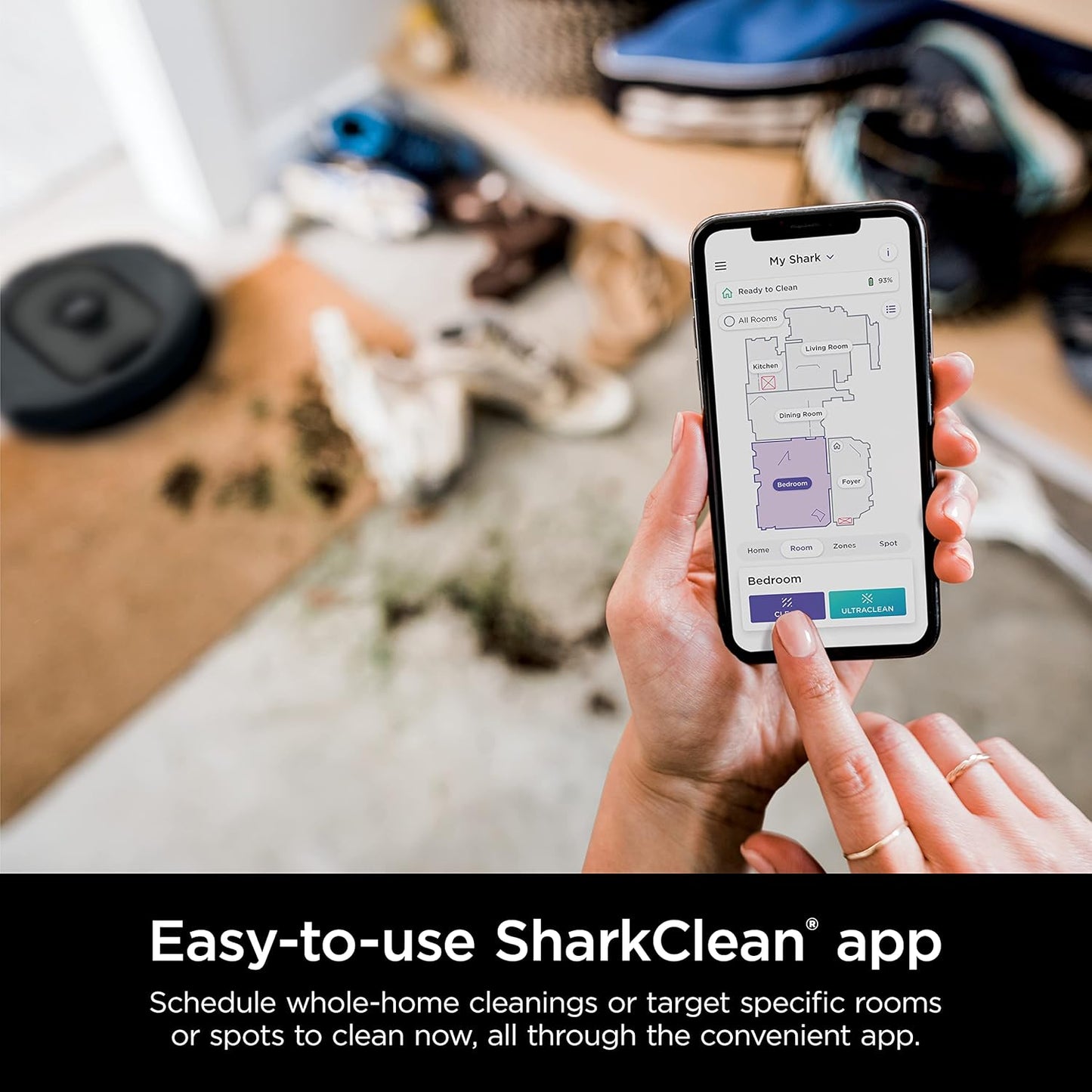 Shark AV2501S AI Ultra Robot Vacuum - Matrix Clean & Home Mapping | 30-Day HEPA Self-Empty Base, Dark Grey