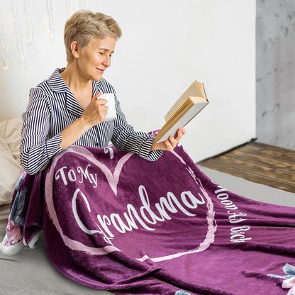 Grandma Blanket - Thoughtful Birthday & Christmas Gifts for Grandma | Cozy & Warm Keepsake