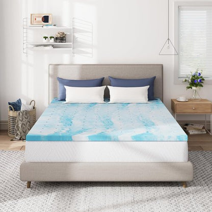 CH Charme Mattress Topper - 2 Inch Gel Infused Memory Foam for Back Pain Relief | Full Size, Cooling, CertiPUR-US Certified 75×54