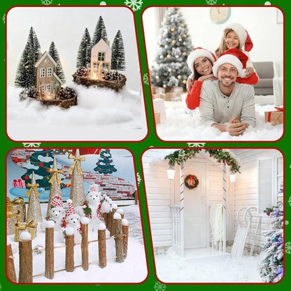 Fake Snow Blanket - Thickened 3 x 8 Ft Christmas Blanket for Holiday Decor & Party Backdrop