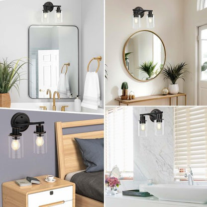 2-Light Oil Rubbed Bronze Vanity Light for Bathroom