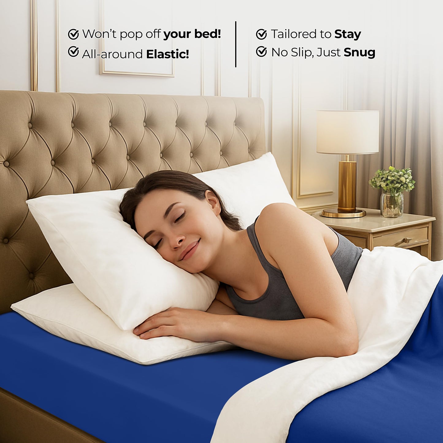 Utopia Bedding King Fitted Sheet - Bottom Sheet - Deep Pocket - Soft Microfiber - Shrinkage and Fade Resistant-Easy Care -1 Fitted Sheet Only (Royal Blue)