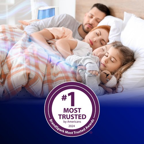 Vicks Warm Mist Humidifier Filter‑Free 1 Gal Tank, Auto Shut‑Off, Night Light, VapoPad and VapoSteam Compatible