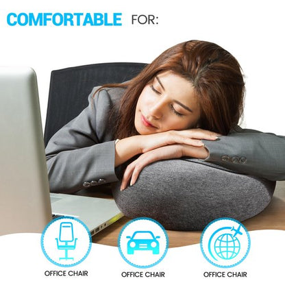 KFXFENQ Travel Pillow, 360°Memory Foam Neck Pillow Airplane, Travel Pillows for Airplanes, Airplane Pillow, Soft Neck Pillow Stowable U-Shaped Pillow (Grey)