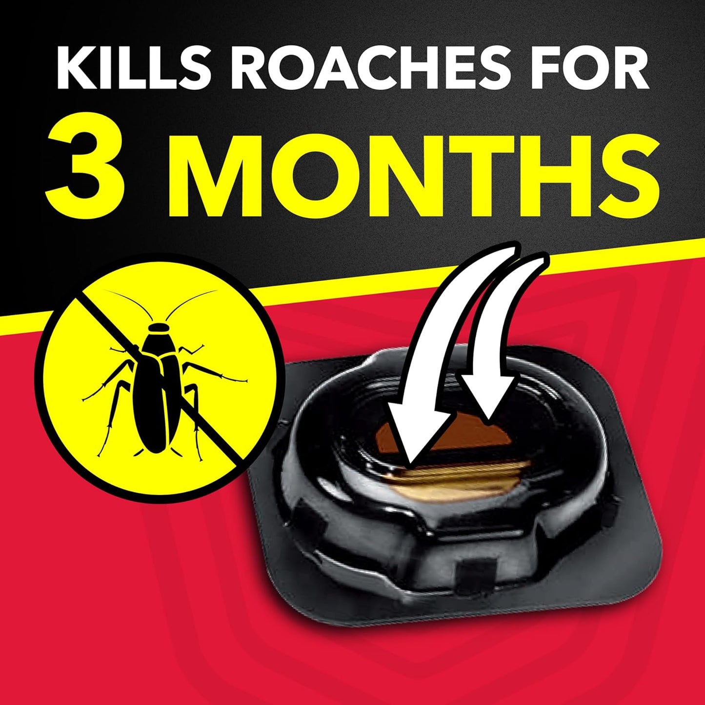 Raid Double Control Roach Baits - Child Resistant Indoor Solution | Kills Roaches for 3 Months, 12 Count