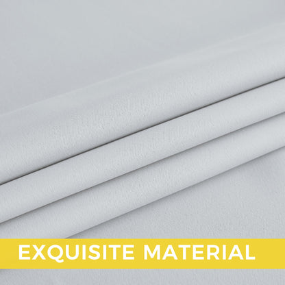 NICETOWN Room Darkening Draperies Curtains Panels, 2 Panels Greyish White W52 x L96