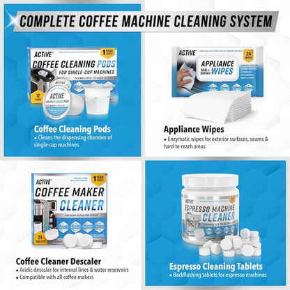Coffee Machine Cleaner Tablets by [Brand Name] - 24 Count Descaler for Nespresso, Keurig, Ninja & More