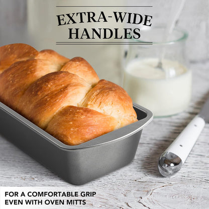 Tiawudi Extra Large Nonstick Bread Pan Set - 13" x 5" Rectangular Loaf Tins for Perfect Baking