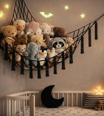 Skiennix Stuffed Animal Storage Hammock - Large Toy Organizer for Kids' Room Decor | Cute Plush Holder