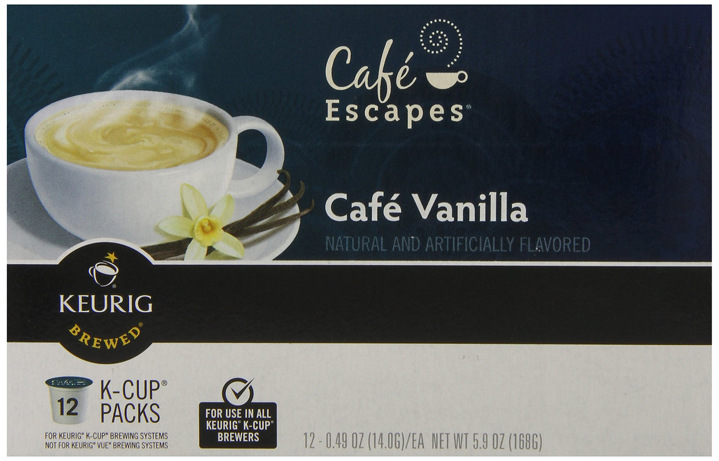 Cafe Escapes Cafe Vanilla K-Cups 1 Box (12 K-Cups)