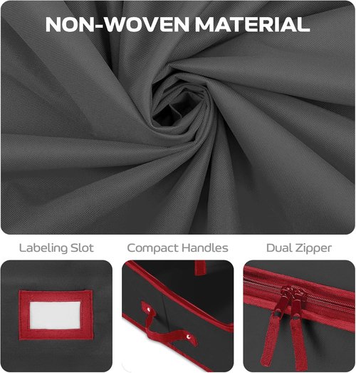 Christmas Wrapping Paper Organizer - Fits Up to 24 Rolls | Storage Bag with Straps & Pockets (Black)
