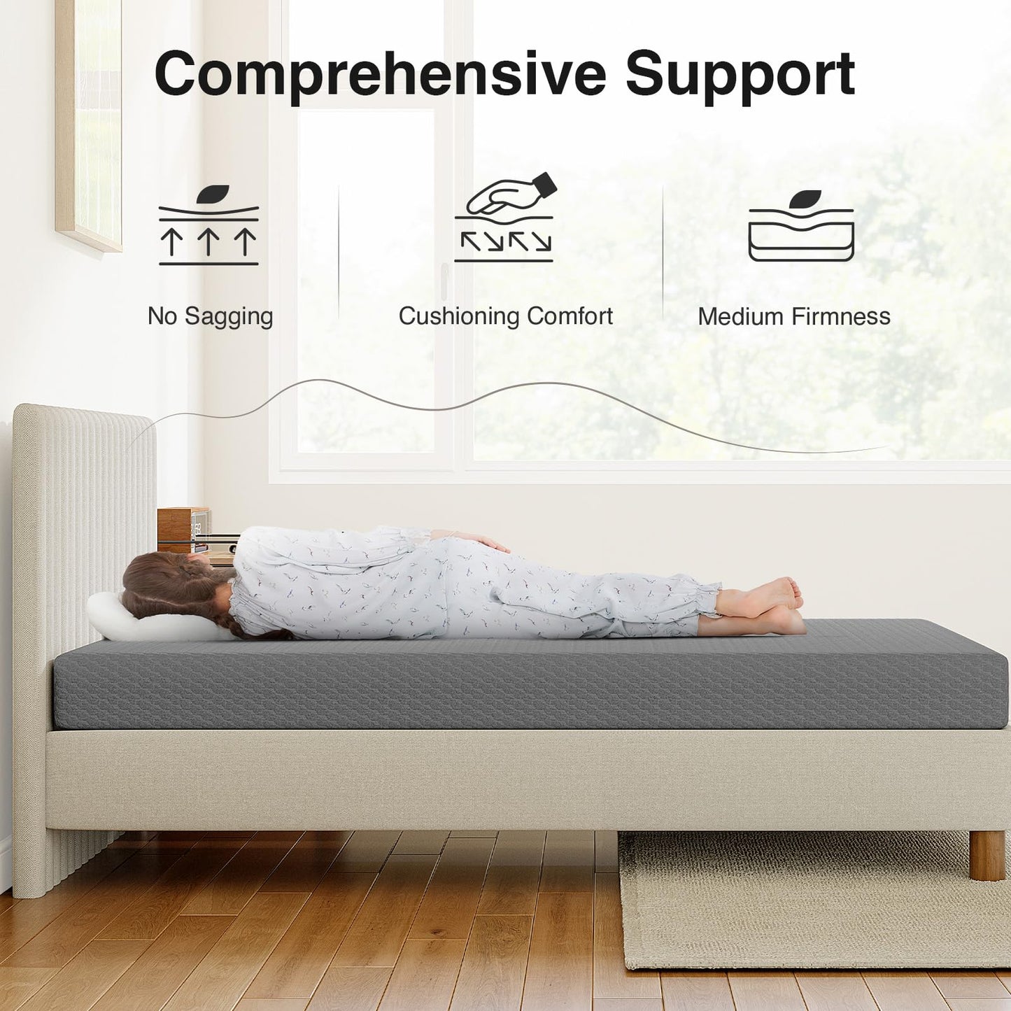 Novilla Full Size Mattress 6 Inch, Gel Memory Foam Mattress Full for Cool Night Sleep & Pressure Relief, Supportive Foam & Breathable Fabric, CertiPUR-US Certified Full Bed Mattresses in a Box
