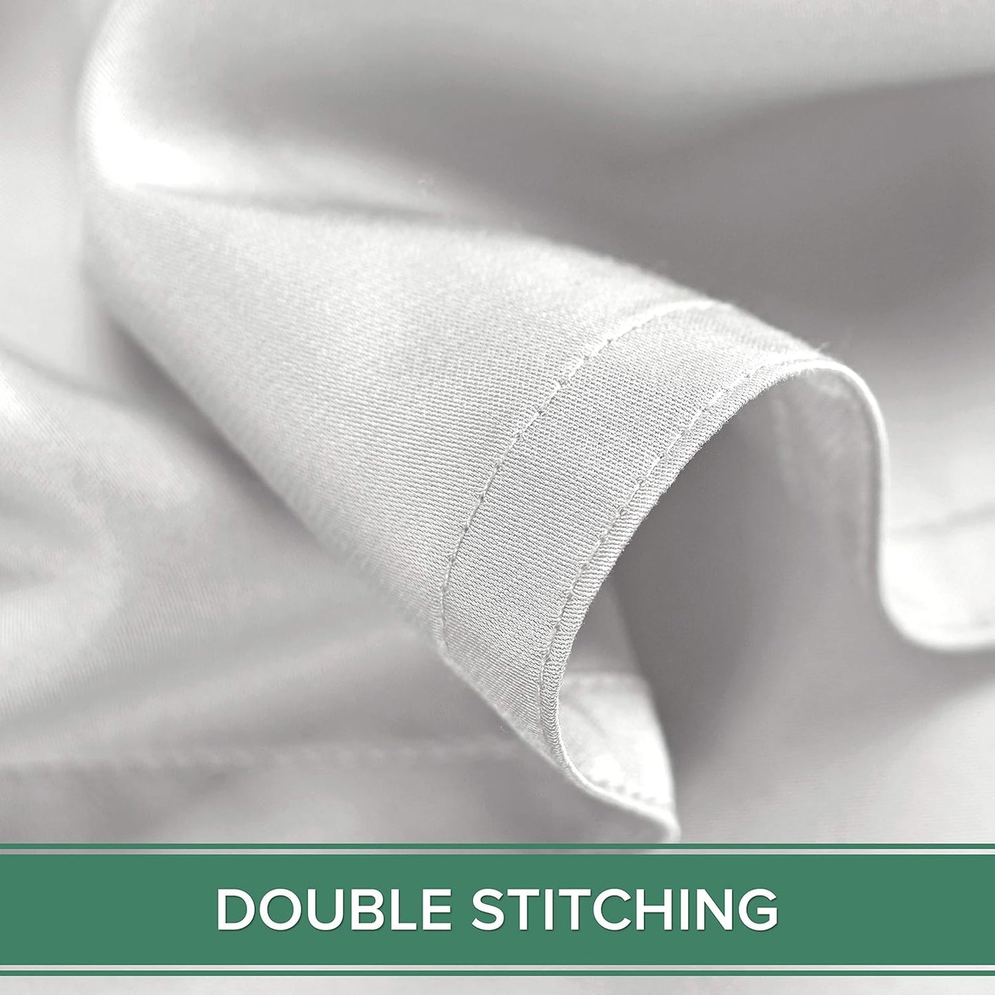 Pure Bamboo Split King Sheets - 100% Organic Viscose Bed Sheet Set, Soft & Cooling, 2 Fitted Sheets (White)
