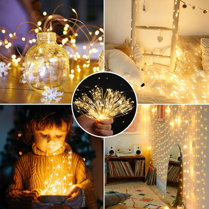 Mlambert 33FT Battery Operated Fairy Lights - Waterproof, Dimmable 100 LEDs with Remote & Timer