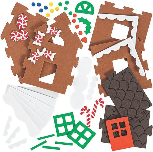 HAPPY DEALS Gingerbread House Craft Kits - 3D Christmas Fun | 2 Individually Packaged Kits