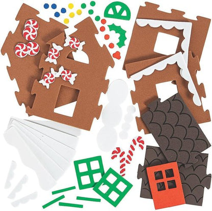 HAPPY DEALS Gingerbread House Craft Kits - 3D Christmas Fun | 2 Individually Packaged Kits