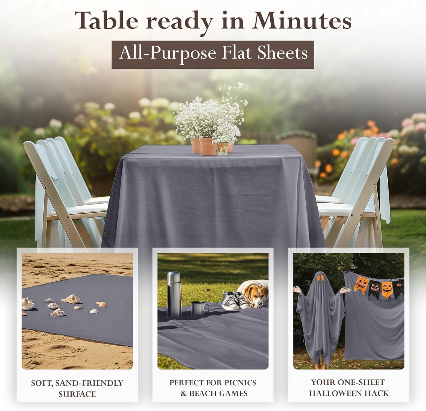 Utopia Bedding Flat Sheet - Soft Brushed Microfiber - Queen Size, Grey - Fade & Shrinkage Resistant