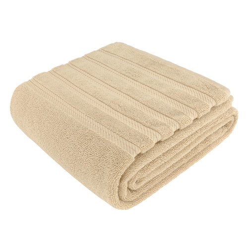 American Soft Linen 35x70 Jumbo Large Bath Towel, 600 GSM 100% Cotton Turkish Bath Sheet, Oversized Luxury Bath Towel for Bathroom Beach and Pool, Beige