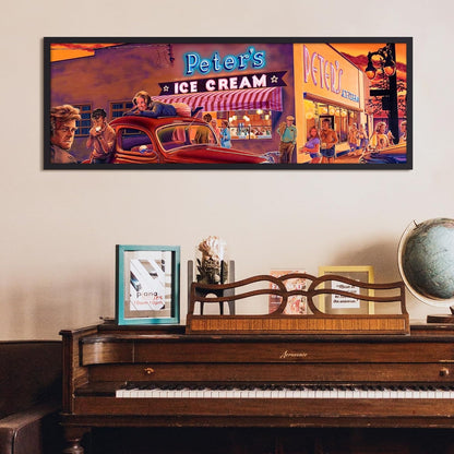 Upsimples 13.5x40 Picture Frame - Panoramic Wall Hanging Frame for 10x30 Photos, Black, 1 Pack