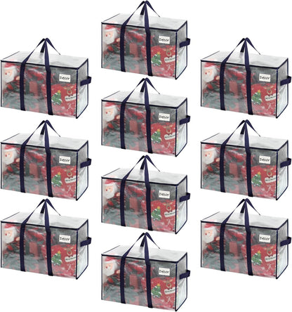 VENO Heavy Duty Moving Bags - 10 Pack Extra Large Storage Solution with Reinforced Handles & Strong Zippers | Foldable & Reusable for Clothes & Dorm Storage