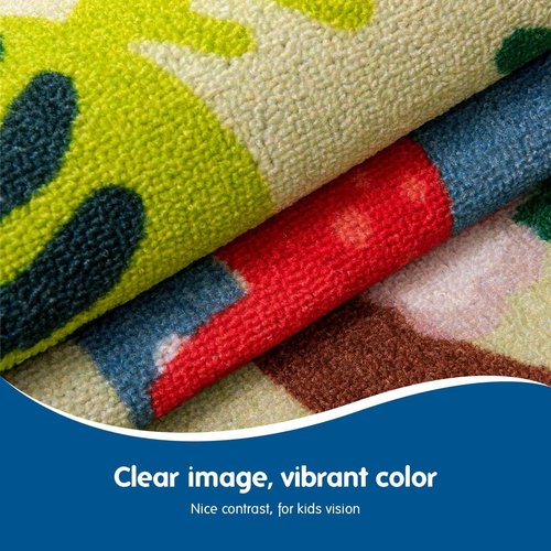 Booooom Jackson Large Dinosaur Rug,Prehistoric Dinosaur Adventure Play Rug - Polyester with Non-Slip Latex Backing Dinosaur Play Mat,Dinosaur Land Mat,Dinosaur Carpet,Dinosaur Area Rug for Kids Room